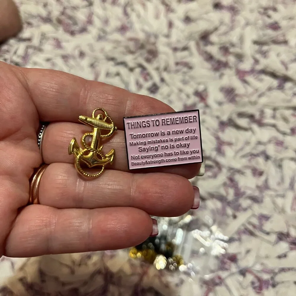 2 Lapel Jacket Pins plus Extra Backings